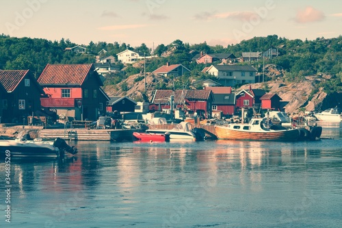 Norway - Vest-Agder region. Vintage processed image style.