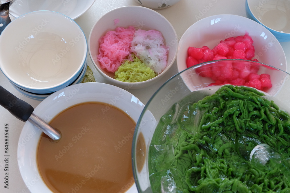 Thai dessert are sweet and made from flour coconut milk. Thai dessert are sweet and made from flour coconut milk.