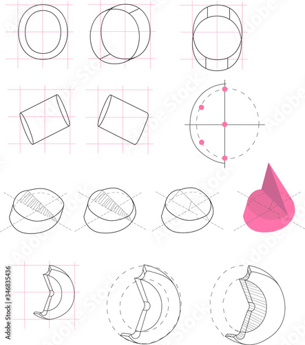 vector illustration abstract technic form