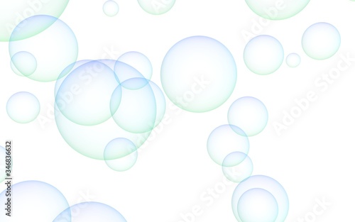 Light blue colored background with purple bubbles. Wallpaper, texture purple balloons. 3D illustration