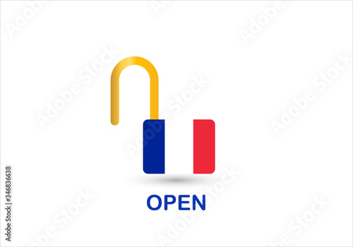 Concepts of reopening France after quarantine the country