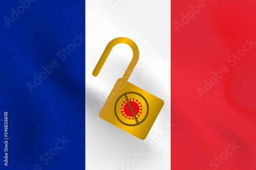Concepts of reopening France after quarantine the country