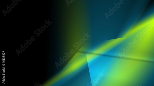 Green blue glossy glowing abstract background
