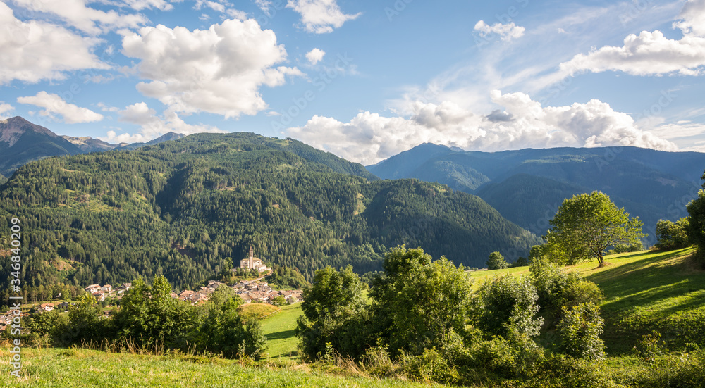 Fiemme Valley (Val di Fiemme) in Trentino Alto Adige, Trento Province. Summer landscape