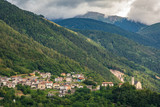 Cembra Valley landscape :  the village of Cembra, Valle di Cembra, Trentino Alto Adige, northern Italy