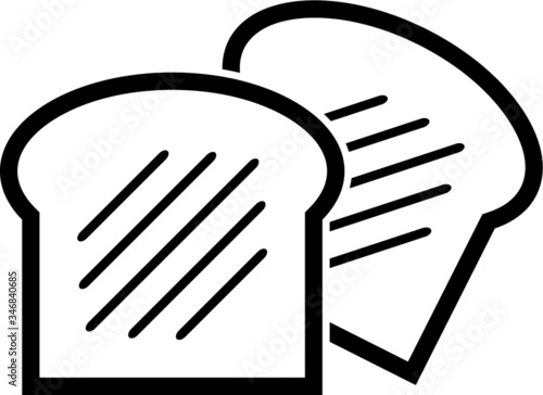 Toast crisp bread slice vector icon