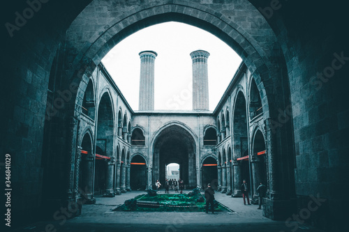 Double minaret madrasah. - Erzurum, Turkey