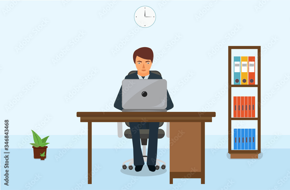 Businessman working on a laptop
Businessman working on a laptop