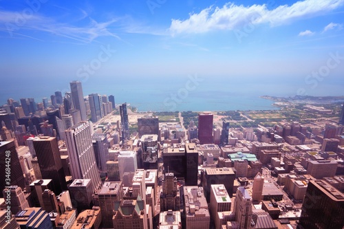Chicago  Illinois. Filtered image style.