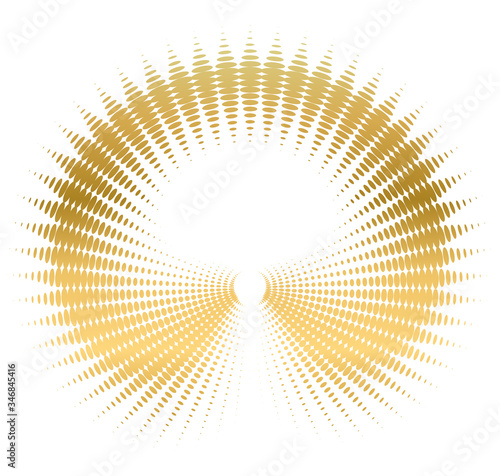 Circular Wireframe mesh polygonal peafowl logo element11