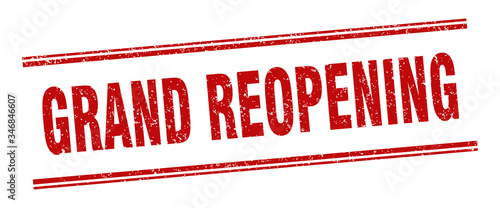 grand reopening stamp. grand reopening label. square grunge sign