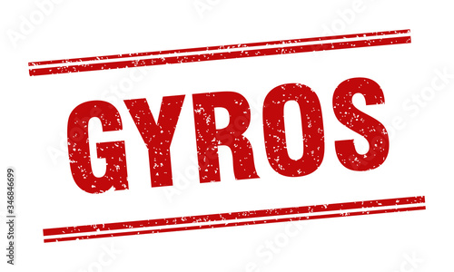 gyros stamp. gyros label. square grunge sign