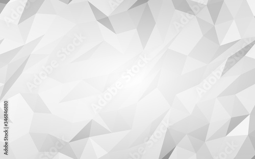 White abstract background. Lowpoly backdrop. Crumpled paper. 3D illustration