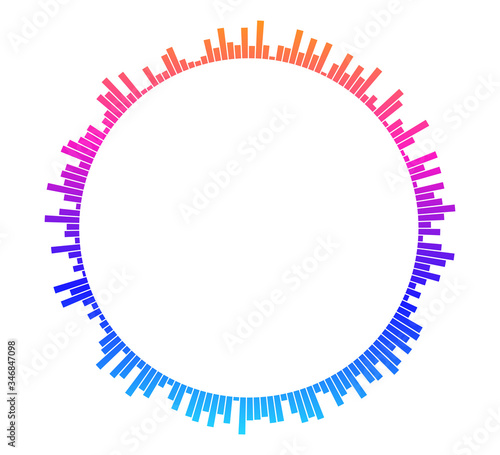 Color circle equalizer isolated on white background15