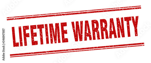 lifetime warranty stamp. lifetime warranty label. square grunge sign