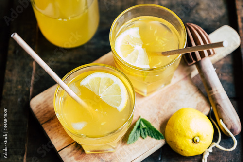 Citronnade fraiche fait maison - Boisson rafraichissante et hydratante