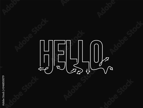Hello typography vector design for greeting cards and poster, design template for birthday celebration