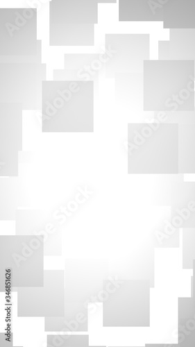 White abstract background. Misty backdrop with grey squares. 3D illustration