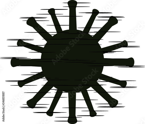 Image of a virus crown on a white background.