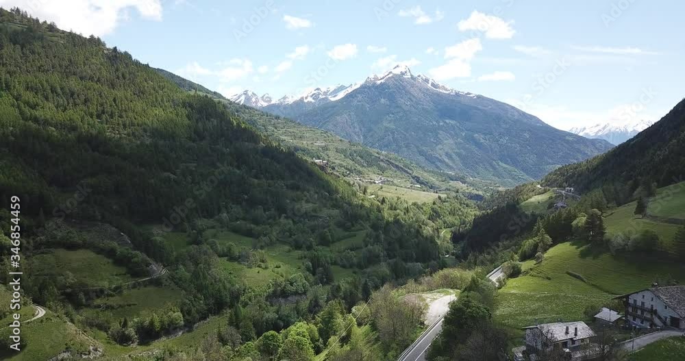 View of the valley of mountains View of the valley of mountains