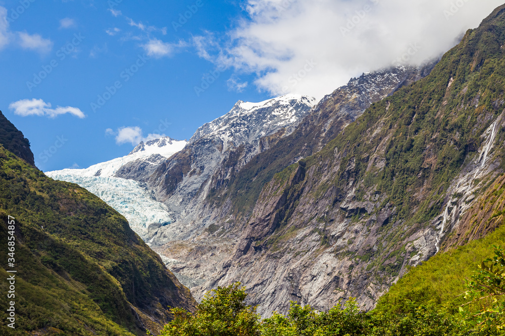 Panorama of mountains. Franz Joseph Glacier. South Island, New Zealand Panorama of mountains. Franz Joseph Glacier. South Island, New Zealand