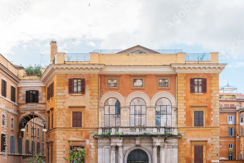 ROME, ITALY - January 17, 2019: Traditional street view of old buildings. is a city and special comune in Italy © ilolab