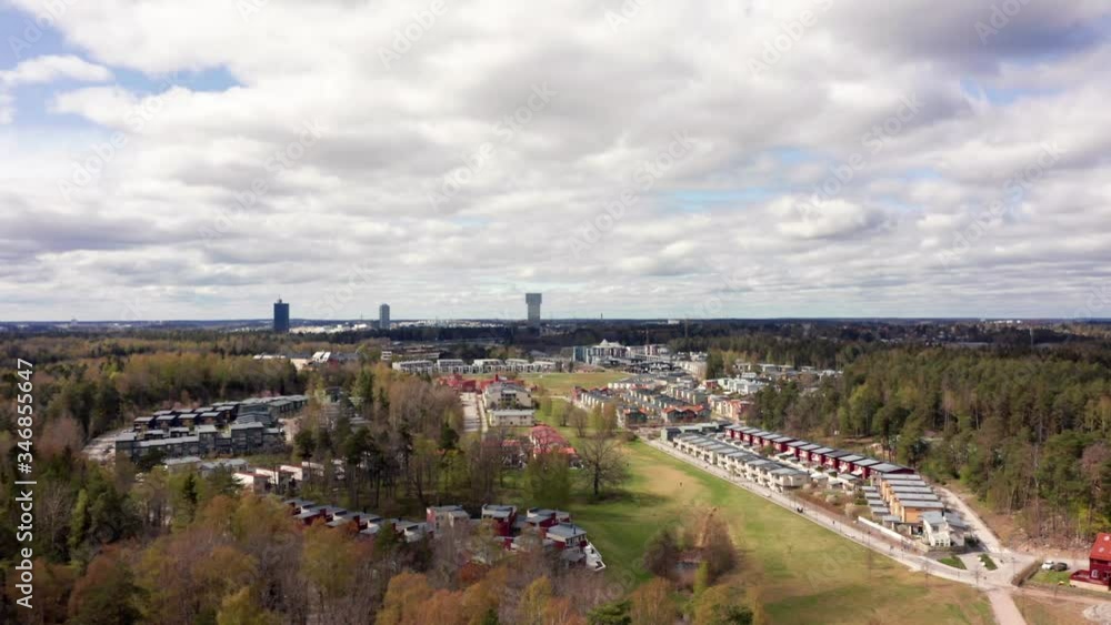 Sollentuna Silverdal Stockholm drone aerial view Sollentuna Silverdal Stockholm drone aerial view