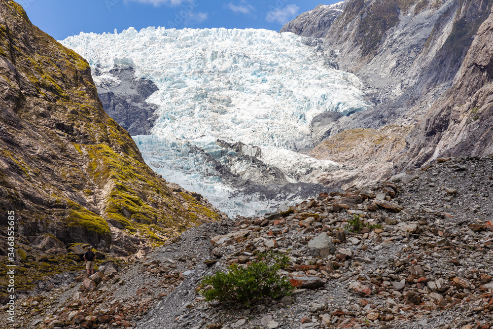 Franz Joseph Glacier closeup. South Island, New Zealand