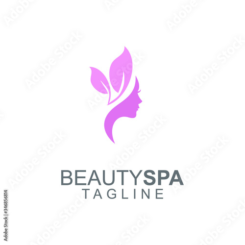 women face beauty spa saloon logo icon design vector