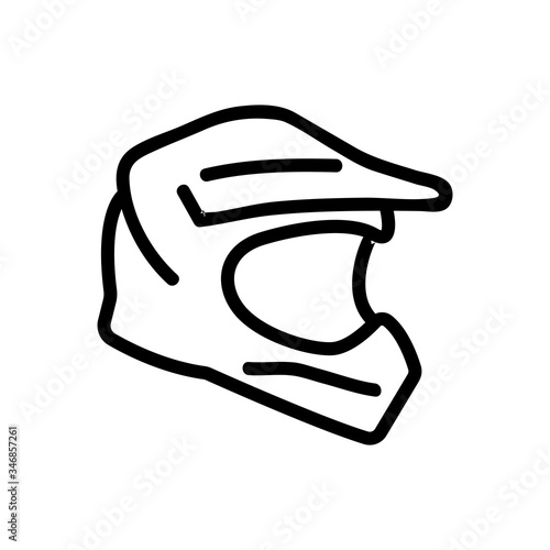 off road racing helmet icon vector. off road racing helmet sign. isolated contour symbol illustration