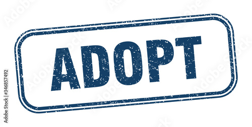 adopt stamp. adopt square grunge sign. label