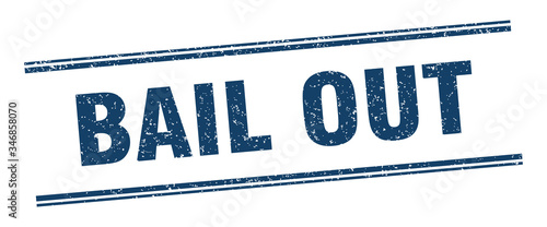 bail out stamp. bail out label. square grunge sign