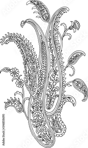 Vector Paisley Materials on white background