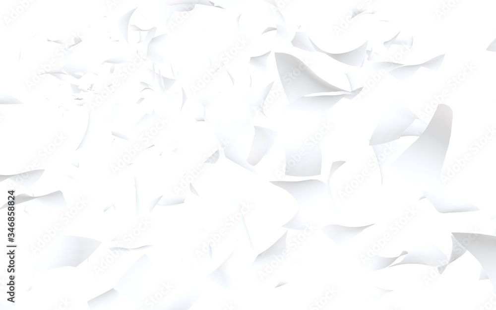 Flying sheets of paper isolated on white background. Abstract money is flying in the air. 3D illustration Flying sheets of paper isolated on white background. Abstract money is flying in the air. 3D illustration