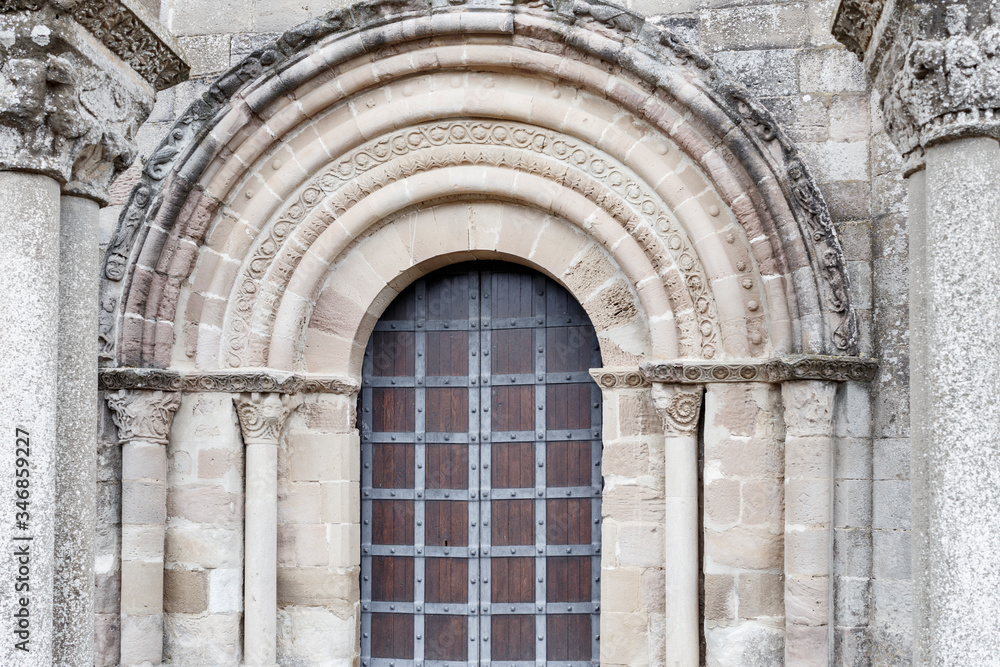 ancient door in an old church