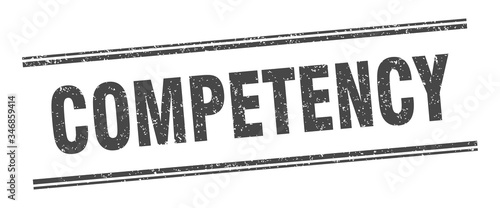 competency stamp. competency label. square grunge sign