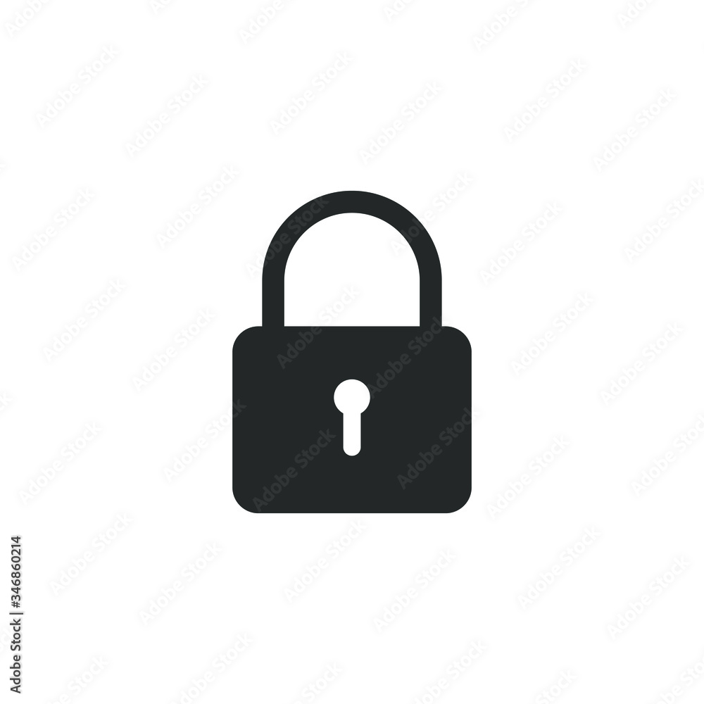 Single icon of a padlock vector illustration Single icon of a padlock vector illustration