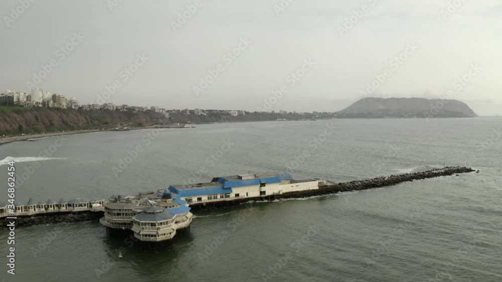 Drone shot of the Shore of Lima Drone shot of the Shore of Lima