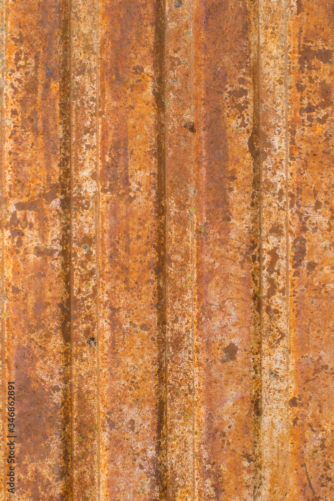 Rusty metal radiator texlure.  Material with waves and lines.