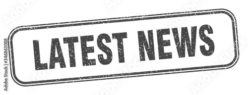 latest news stamp. latest news square grunge sign. label