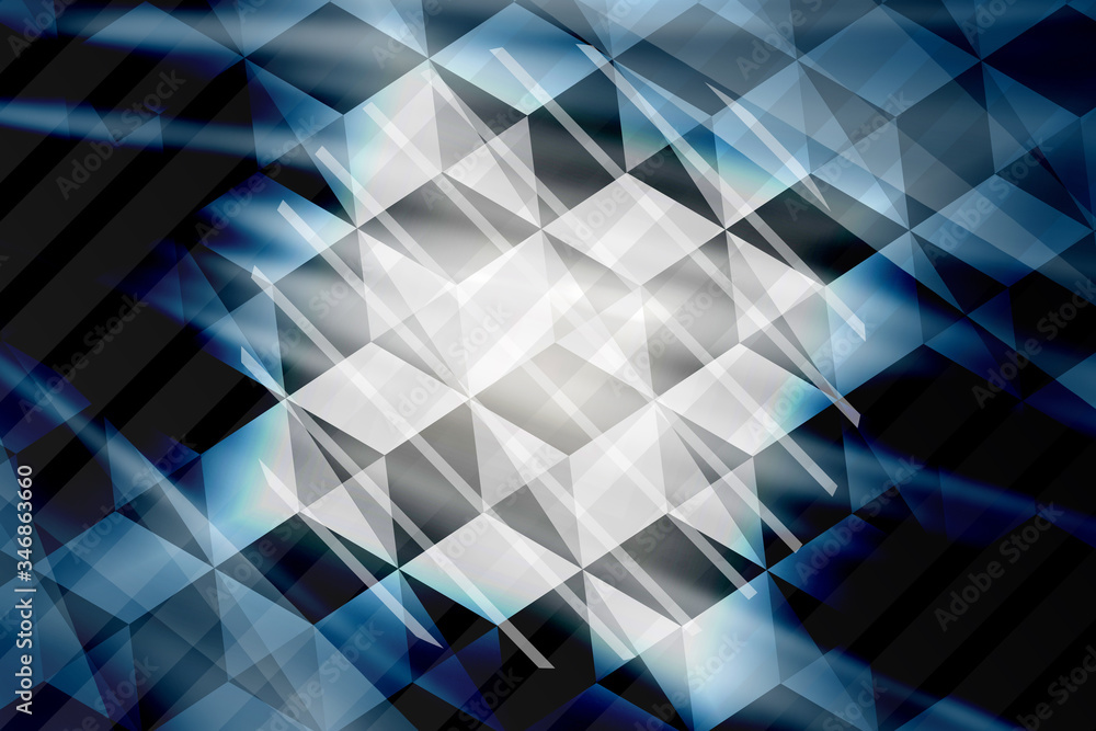 Fototapeta premium abstract, design, blue, illustration, 3d, light, white, graphic, geometric, wallpaper, digital, texture, pattern, business, concept, architecture, technology, space, futuristic, lines, render