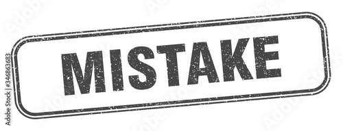 mistake stamp. mistake square grunge sign. label