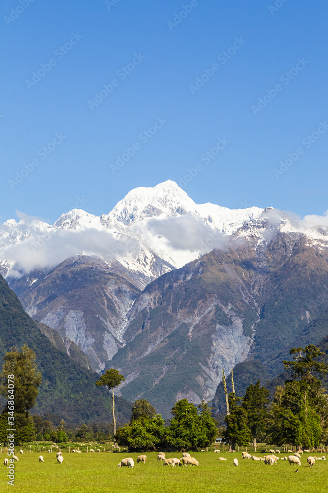 Mount Cook. Landscapes of South Island.  Southern Alps, New Zealand