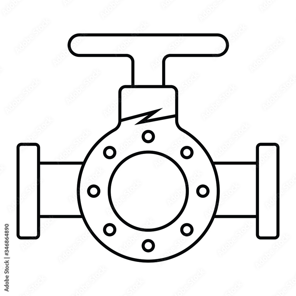 Obraz premium pipe valve isolated icon vector