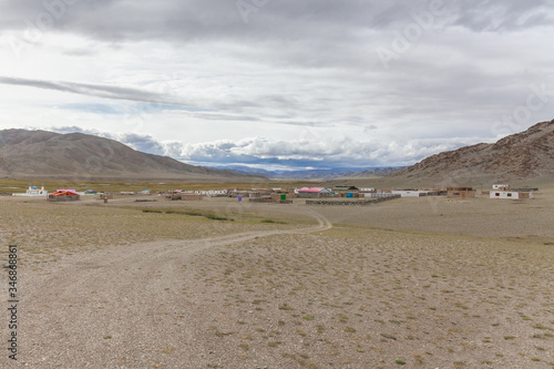 A small town located in the Mongolian mountains. Altai.