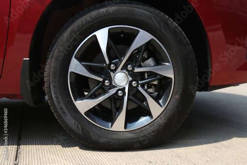 Alloy wheels on the back of an SUV