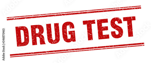 drug test stamp. drug test label. square grunge sign
