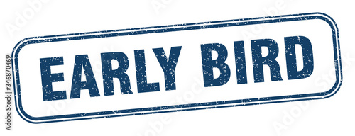 early bird stamp. early bird square grunge sign. label