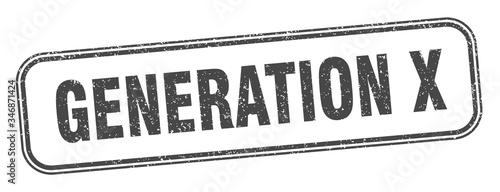 generation x stamp. generation x square grunge sign. label
