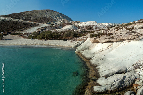 Greece, Cyclades Islands, Kimolos:  Prassa beach photo